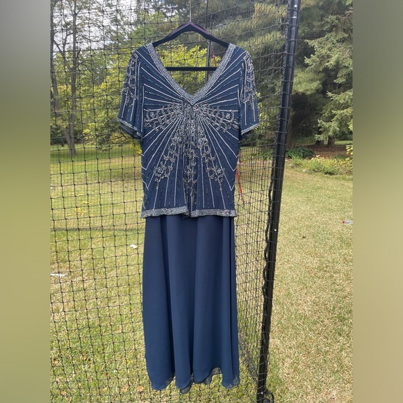 La Madona blue beaded mother of the bride dress - Picture 4 of 7